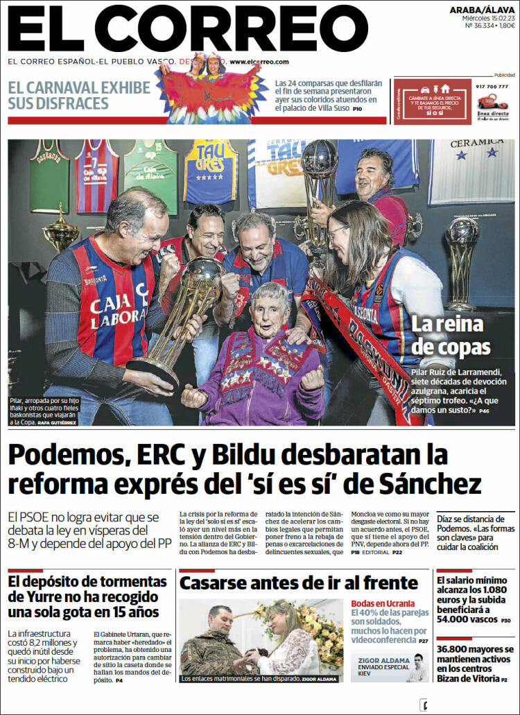 Portada de El Correo - Álava (España)