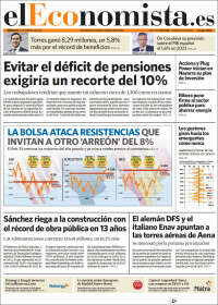 Portada de El Economista (Espa&ntilde;a)