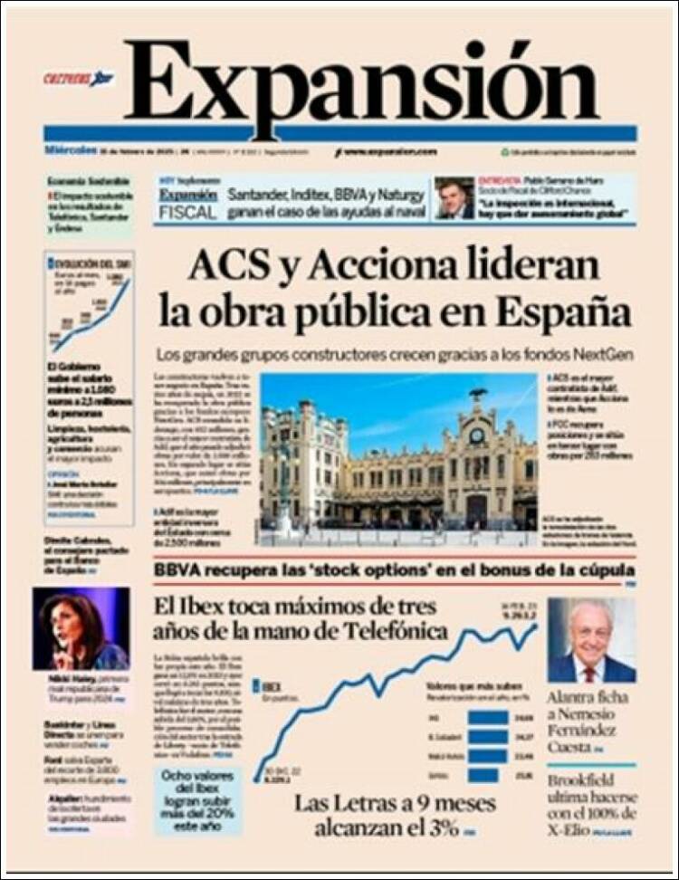 Portada de Expansión (Espa&ntilde;a)