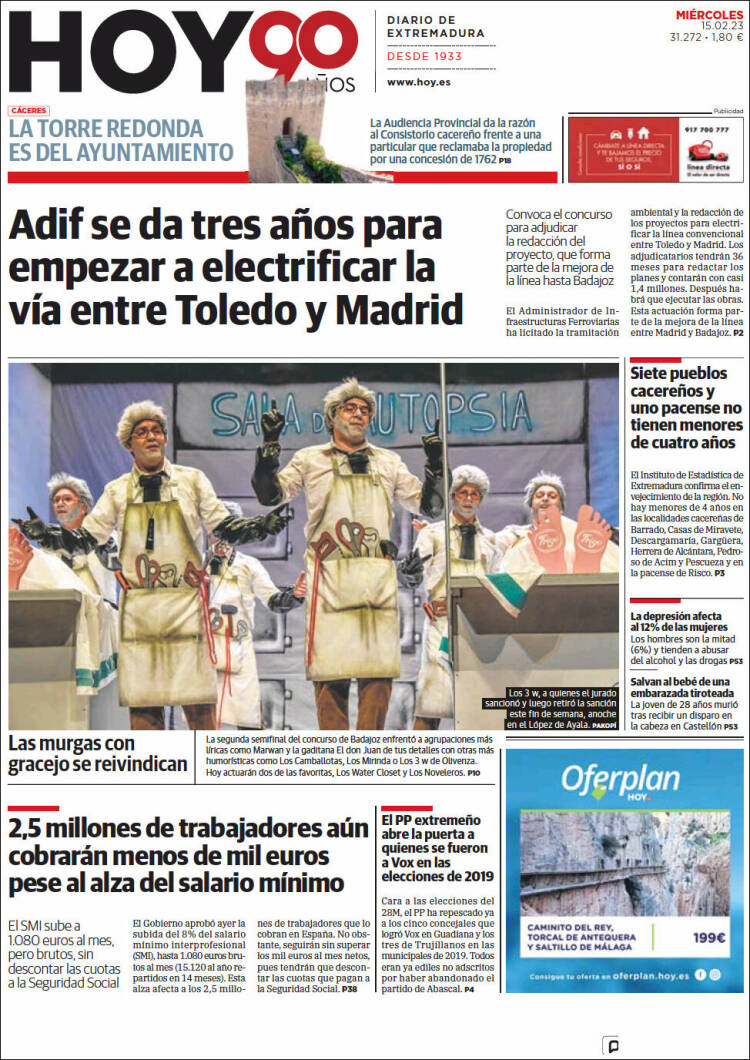 Portada de Hoy - Caceres (España)