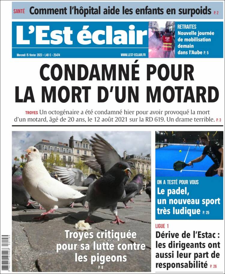 Portada de L'Est Eclair (Francia)