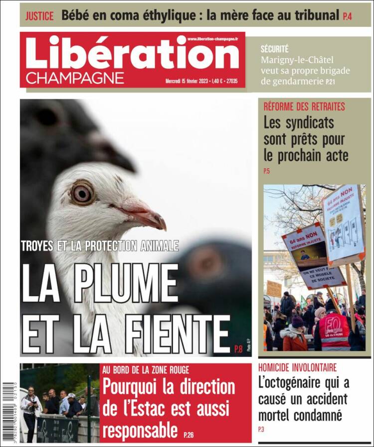 Portada de Libération Champagne (Francia)