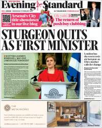 Portada de Evening Standard (Reino Unido)