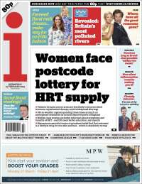 Portada de The i (Reino Unido)