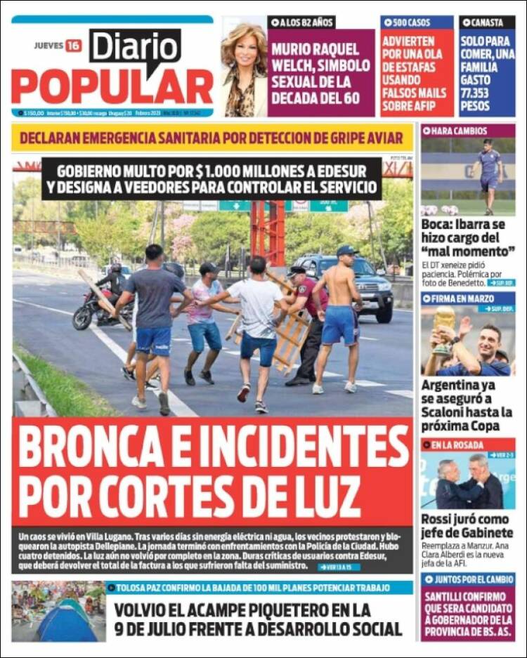 Portada de Diario Popular (Argentina)