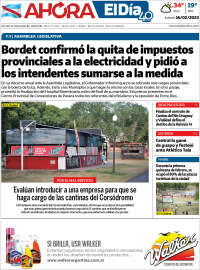 Portada de El Día de Gualeguaychú (Argentina)