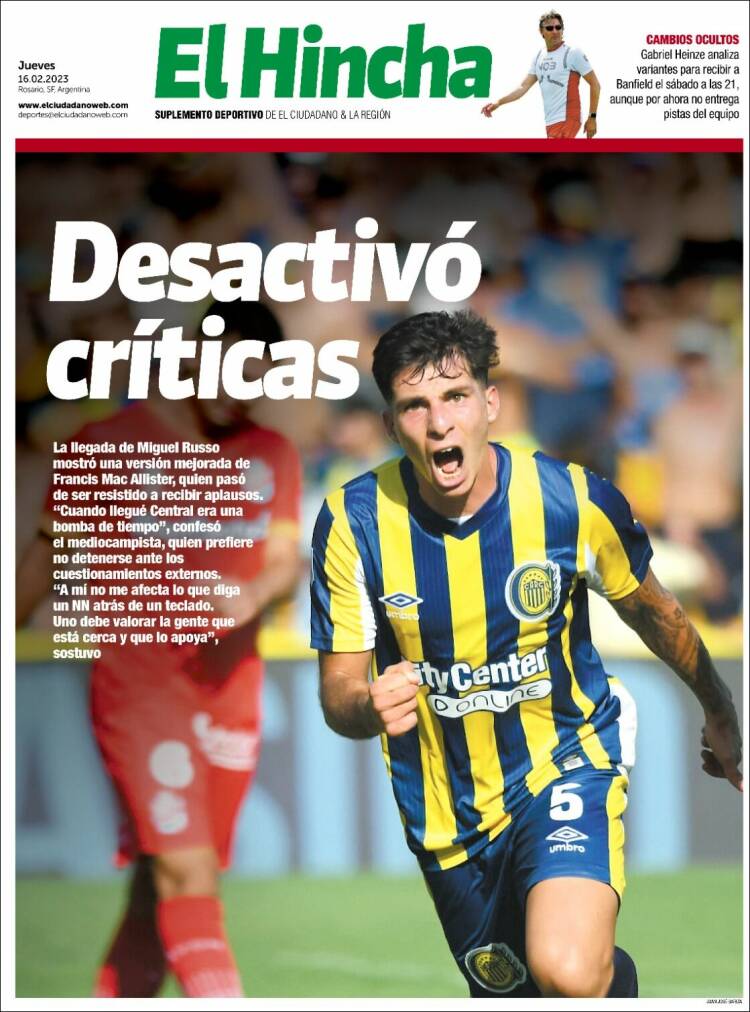 Portada de El Hincha (Argentina)