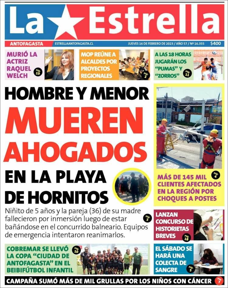 Portada de La Estrella del Norte (Chile)