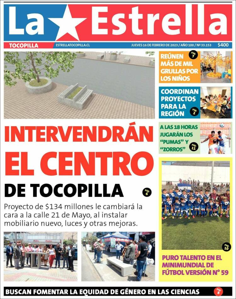 Portada de La Estrella de Tocopilla (Chile)