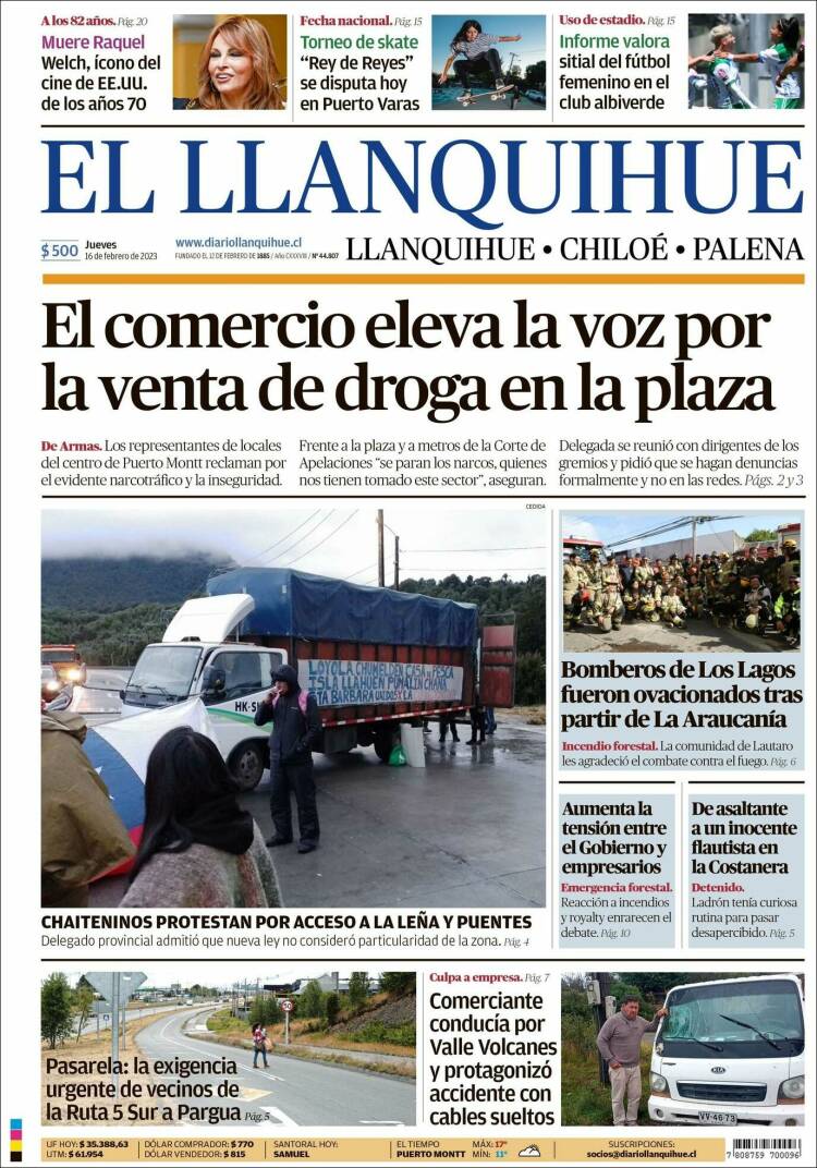 Portada de El Llanquihue (Chile)