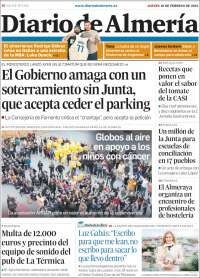 Portada de Diario de Almería (España)