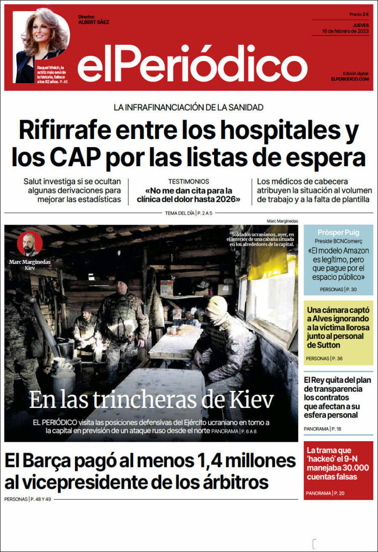 Portada de El Periódico (España)