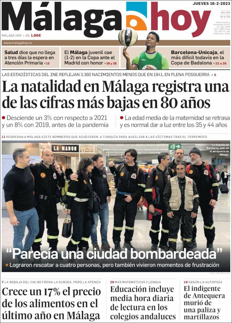 Portada de Málaga Hoy (Espagne)