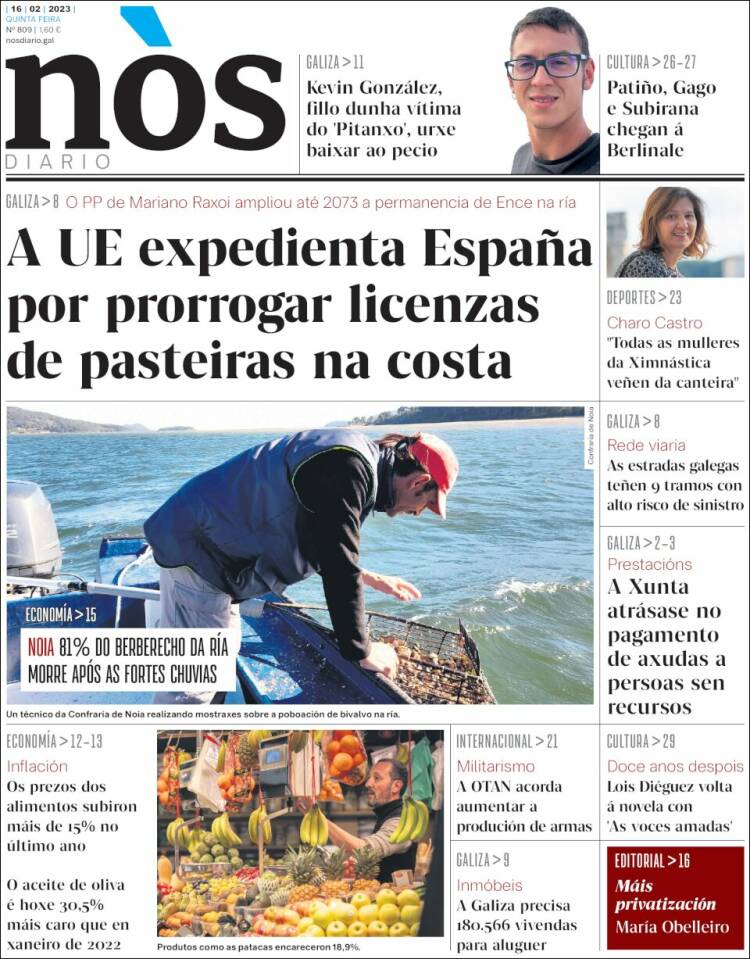 Portada de Nòs Diario (España)