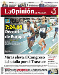 Portada de La Opinión de Murcia (España)