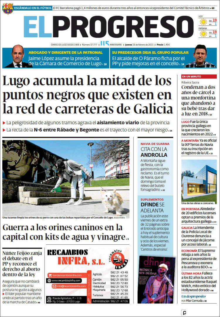 Portada de El Progreso (España)