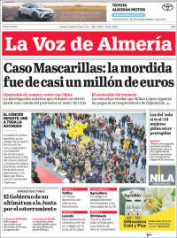 Portada de La Voz de Almería (España)