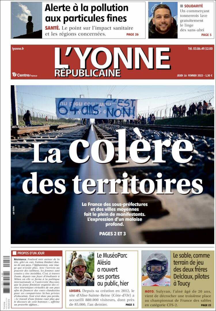 Portada de L'Yonne-Républicaine (France)