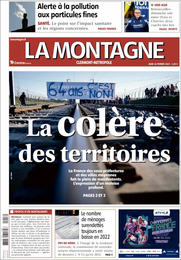 Portada de La Montagne (Francia)