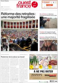 Portada de Ouest France (Francia)