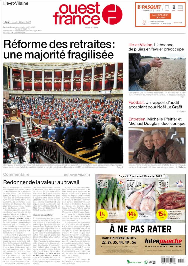 Portada de Ouest France (France)