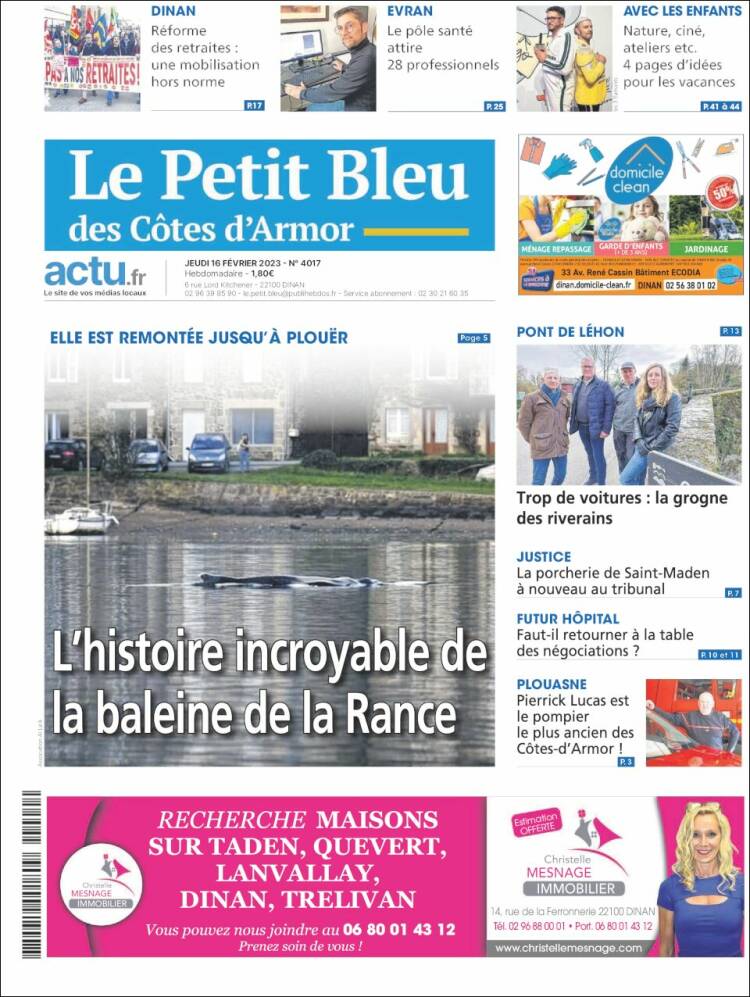 Portada de Le Petit Bleu (France)