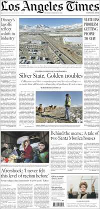 Portada de Los Angeles Times (USA)