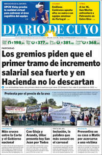 Portada de Diario de Cuyo (Argentina)