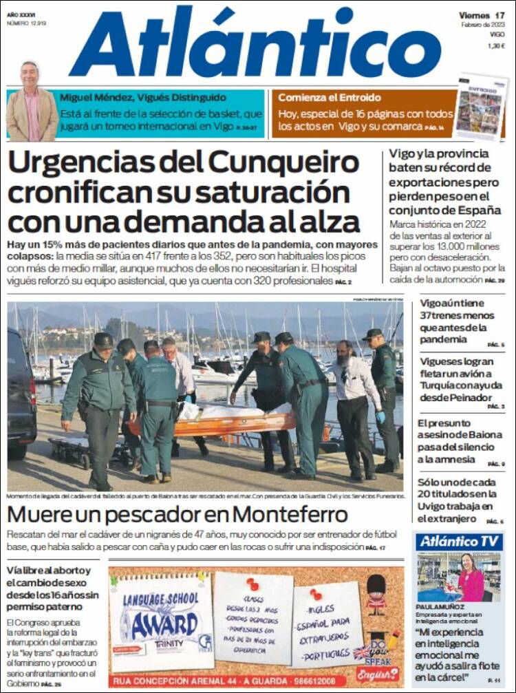 Portada de Atlántico Diario (España)