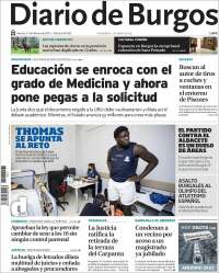 Portada de Diario de Burgos (España)