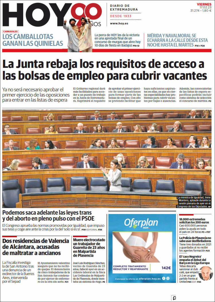 Portada de Hoy - Caceres (España)