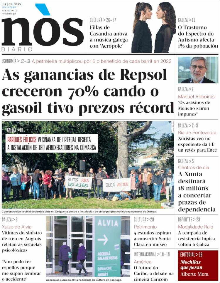 Portada de Nòs Diario (España)