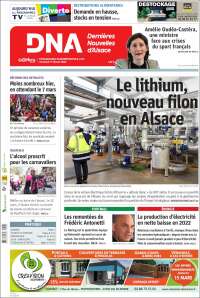 Portada de Les Dernières Nouvelles d'Alsace (Francia)