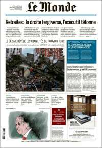 Portada de Le Monde (Francia)