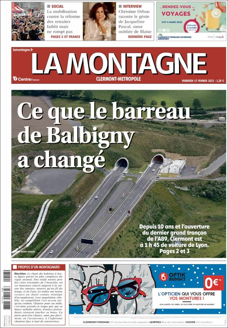 Portada de La Montagne (Francia)