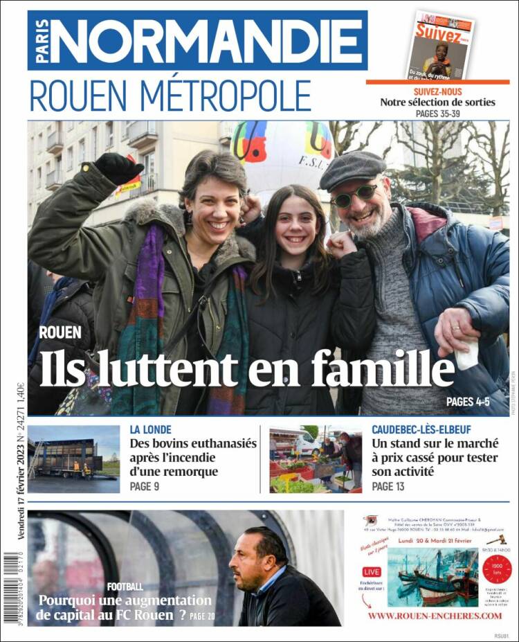 Portada de Paris Normandie (Francia)