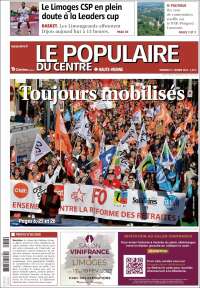 Portada de Le Populaire du Centre (Francia)