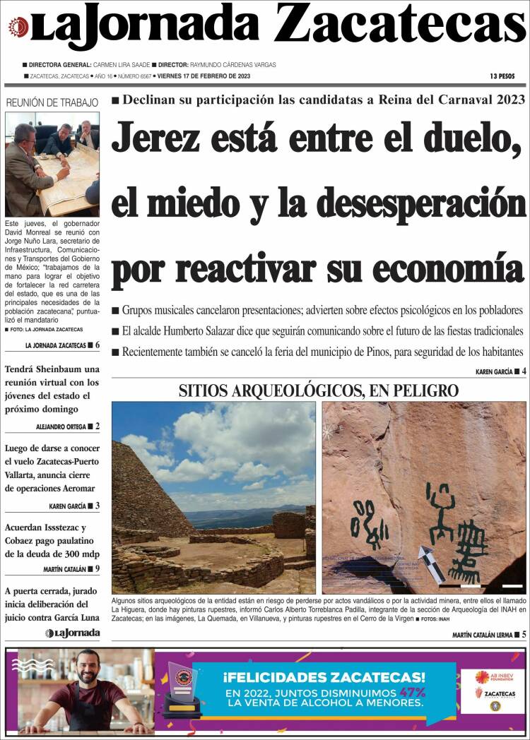 Portada de Jornada de Zacatecas (México)