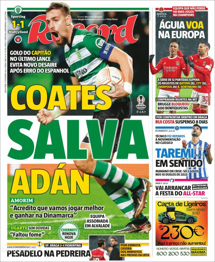 Portada de Record (Portugal)