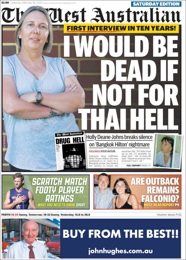 Portada de The West Australian (Australia)