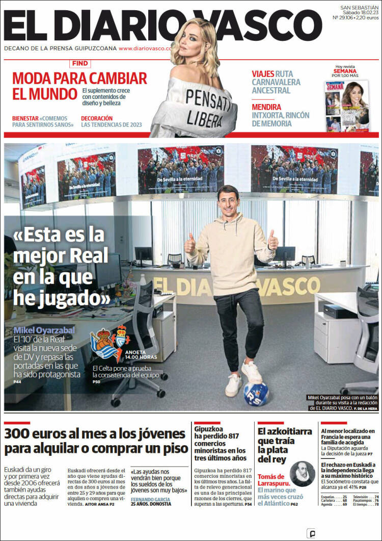 Portada de Diario Vasco (España)