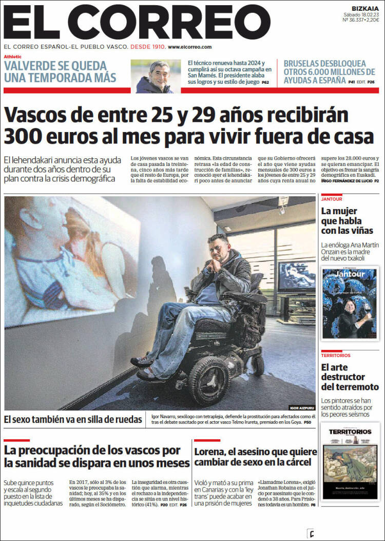 Portada de El Correo (España)