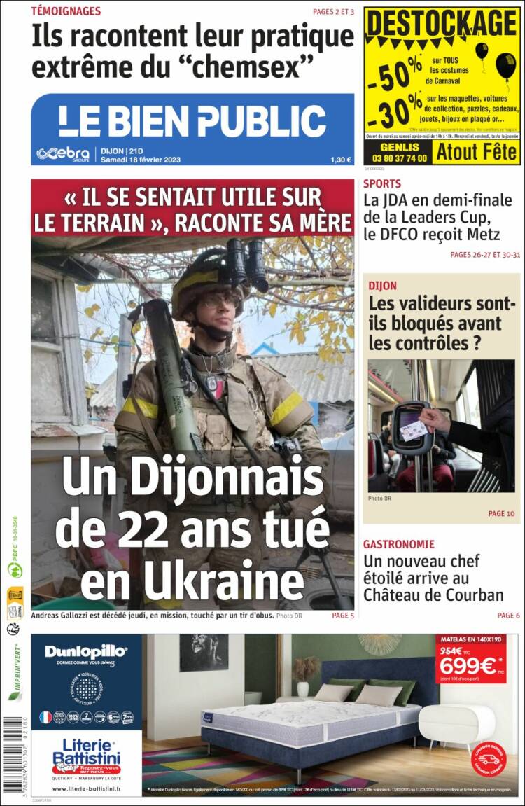 Portada de Le Bien Public (France)