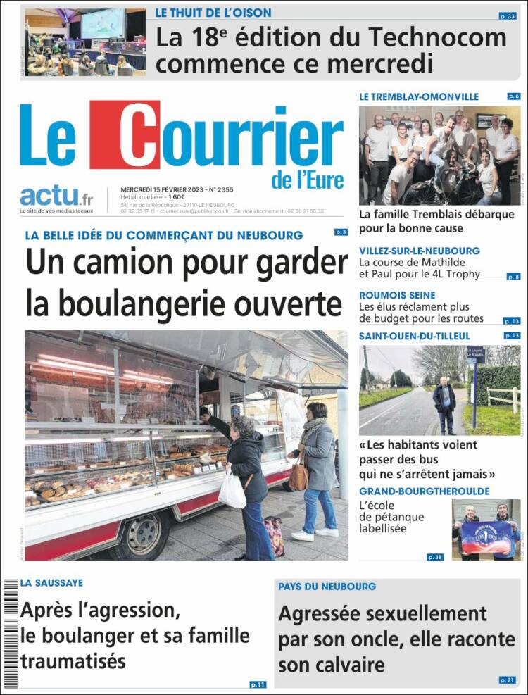 Portada de Le Courrier de l'Ouest (France)