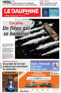 Portada de Le Dauphiné Libéré (Francia)