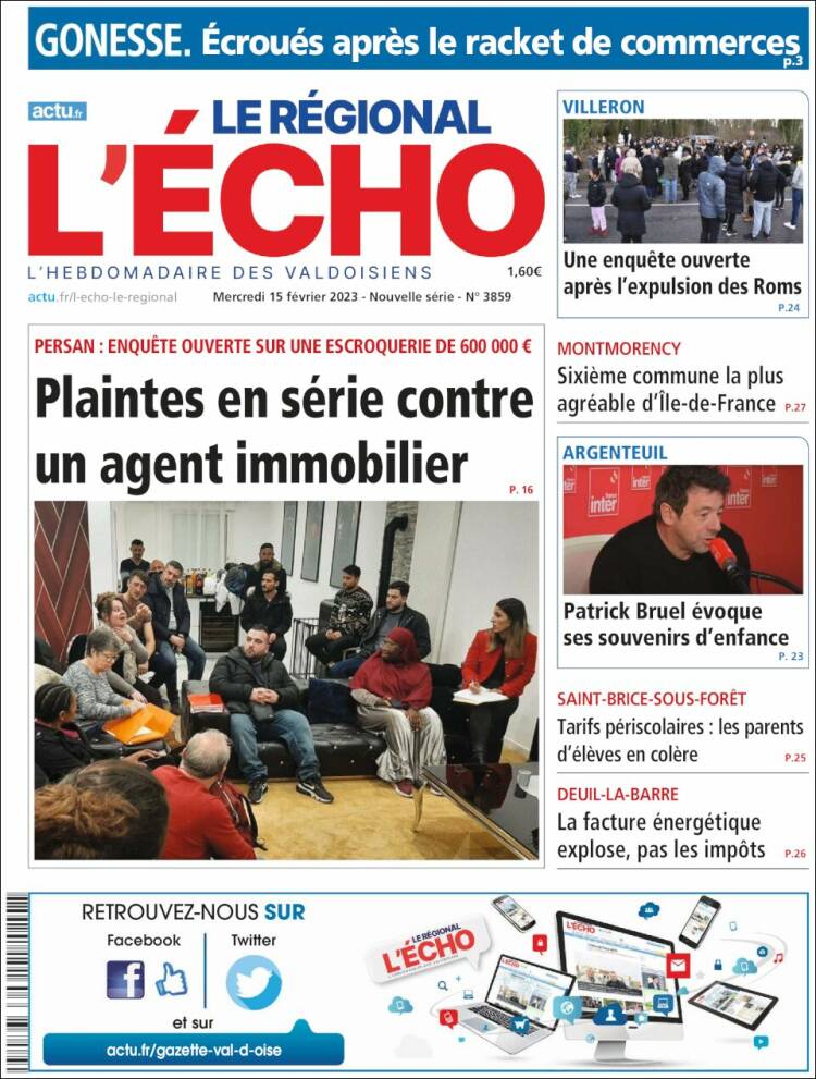 Portada de L'Echo de la Haute-Vienne (Francia)