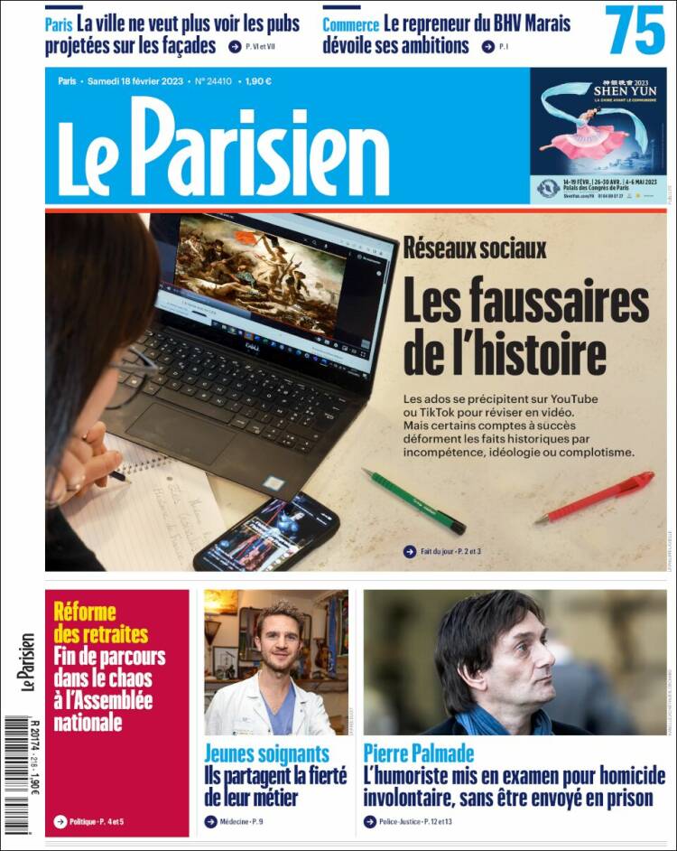 Portada de Le Parisien (France)