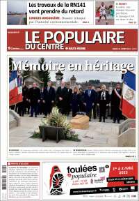 Portada de Le Populaire du Centre (Francia)