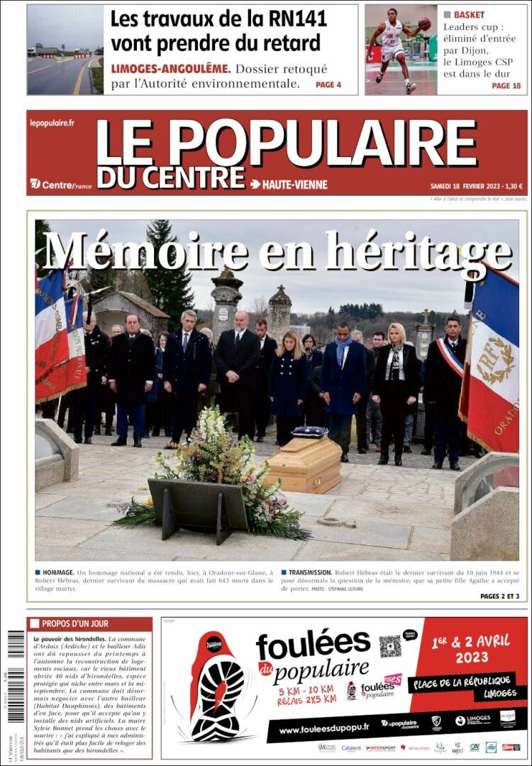 Portada de Le Populaire du Centre (France)