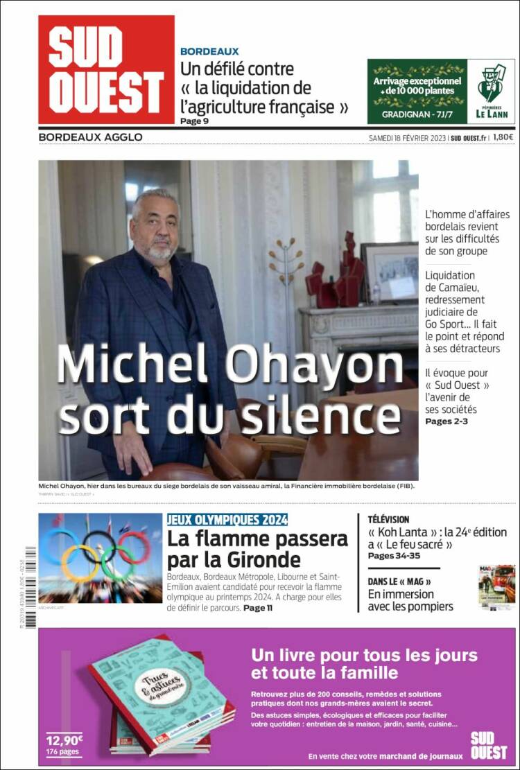 Portada de Sud Ouest (France)